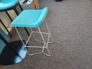 [#B1-102] Bar Stool, Teal, 15" x 17" x 17"