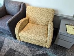 [#B12-163] Chair, Lounge, Yellow, 34" x 31" x 32"