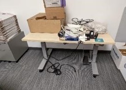 [#E10-228] Desk, Height-Adjustable, Ash