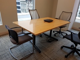 [#C8-11] Wooden Four Sided Meeting Table - 5'6'x3'6"