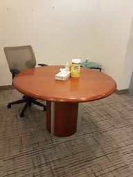 [#C9-27] Wood Round Communal Table - 48"