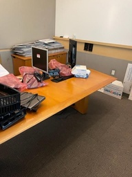 [#C7-59] 10’ WOOD MEETING TABLE