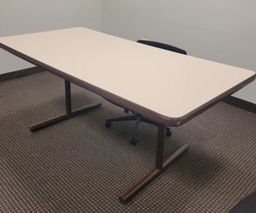 [#C5-18] Large Cream Colour Rectanguar Table, 72x36x30