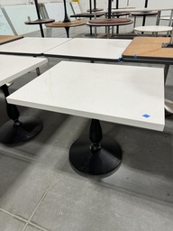 [#C5-955] White Square Stone Top Table