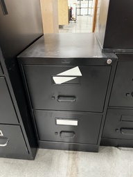 [#D7-968] Black Vertical 2 Drawer Cabinet