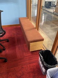 [#B2-5] Bench - orange/red/plywood (71x17x19)