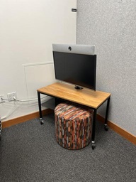 [#B11-66] Ottoman - orange/blue/black multi (17x17x17)