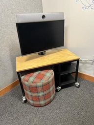 [#B11-67] Ottoman - plaid (17x17x17)