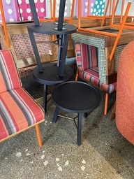 [#C11-107] Side Table - black wood