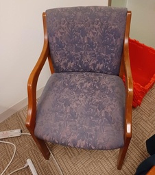 [#B8-103] Guest Gray/Pink Chair