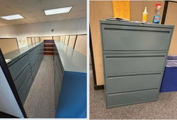 [#D12-3] grey filing cabinet