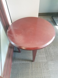 [#C7-35] Wood round coffee table