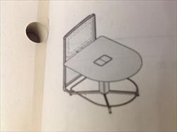 [#C7-TBL6660] Media:Scape,Table-Stool height,Medium
D shaped,66Dx 60W