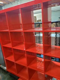 [#D25-8] Large Red Cube Shelving Unit