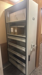 [#D25-89] Sliding shelving system | Sistema de prateleiras deslizantes, 222x113x45"