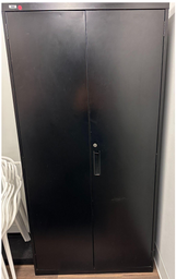 [#D19-82] Filing Cabinet - black two door