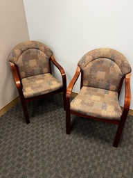 [#B8-34] Beige and Blue Guest Chair