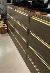 [#D10-6] 4-Drawer Brown Filing Cabinet