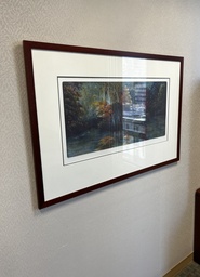 [#J2-32] Artwork with Dark Wood Frame