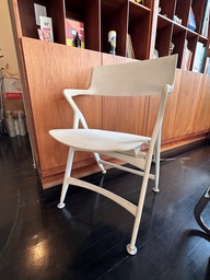 [#B8] White Folding Chairs