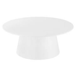 [#C11-30] Low Round Table (White) (photo representation)