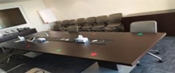 [#C8-98] Long Dark Wood Conference Table 