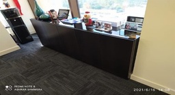 [#D5-103] Dark Wood Credenza (5 Door)