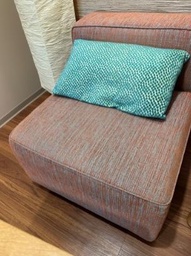 [#B12-5] DellaRobbia Harper lounge chair with pillow, orange