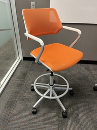 [#B13-Pic 47] Orange And White High Task Chair, Steelecase 