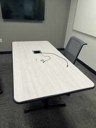 [#C7-Pic 55] Small Grey Wood Top Confrence Table, 70x35"