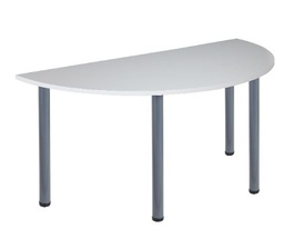 [#C7-Pic 57] Half Oval White High Top Conference Table, 78x60x42" (photo representation)