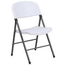 [#B8-4] White plastic folding chairs (photo representation)