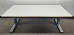 [#E9-5] 70" steelcase White crank - height adjustable desk