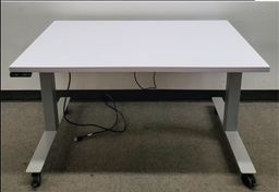 [#E10-12] 60" Knoll White Electric Caster - height adjustable desk