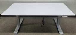[#E10-13] 60" Knoll White Electric No Caster - height adjustable desk
