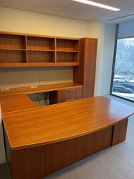[#E8-22] Right Hand U-Shaped Desk with Storage (8'x9'x7')