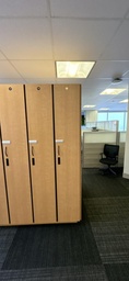 [#D17-10] Wooden Lockers, Walnut