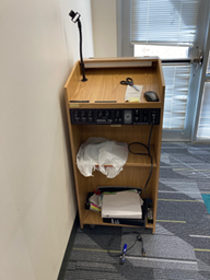 [#C9-64] Wood A/V Podium