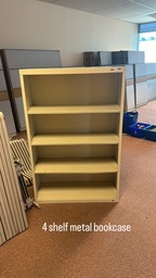 [#D3-27] 4 Shelf Metal Bookcase