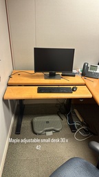 [#E10-15] Maple Adjustable Desk