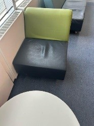 [#B12-4] Green Single Lounge Chair