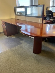 [#A4-87] Workstation w/ P Top Desk