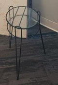 [#C11-7] Round Glass End Table