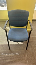 [#B8-11] Blue striped guest chair