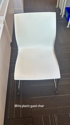 [#B8-39] White plastic guest chair