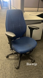 [#B13-24] Chaise de travail bleue Ergocentric 