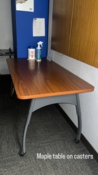 [#C20-44] Maple Table on Casters