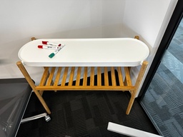 [#C11-75] Small shelf wooden/white