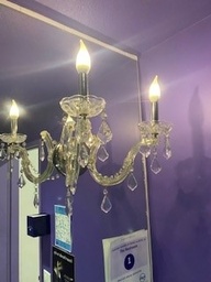 [#I7-166] Crystal, wall-mounted chandelier