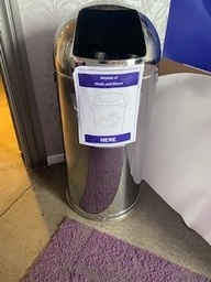 [#00-197] Metal stainless steel trash can